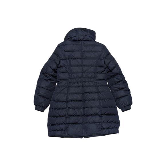 Happy Goat Lucky Down Puffer Coat Long Full Zip Belted Neckline Hooded Winter - Picture 2 of 6